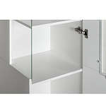 Шкаф-витрина белая с полками и стеклянной дверью Strict Lines варинант исполнения - 3 | Loft Concept в Краснодаре