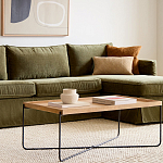 Журнальный стол с прямоугольной деревянной столешницей Urban Style Space варинант исполнения - 4 | Loft Concept в Краснодаре