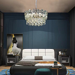 Круглая люстра с хрустальными подвесками на золотистом каркасе Gorgeous Crystal Light варинант исполнения - 14 | Loft Concept в Краснодаре