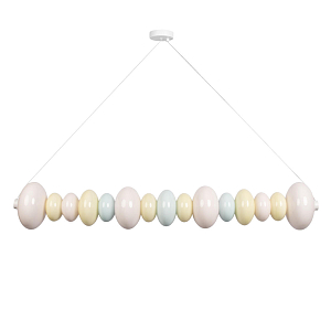 Подвесной светильник светодиодный горизонтальный в виде ожерелья из пастельных сфер Pastel Lunaria Horizon 