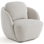 Полукруглое кресло из обивки меланж Halle Melange Armchair варинант исполнения - 2 | Loft Concept в Краснодаре