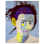 Картина с вышивкой Портрет wall panel People with the yellow ear 2 варинант исполнения - 3 | Loft Concept в Краснодаре