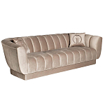 Диван трехместный велюровый серый Island of Comfort варинант исполнения - 1 | Loft Concept в Краснодаре