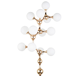 Торшер с плафонами из стеклянных шаров Pearls Suspension Gold Floor Lamp варинант исполнения - 2 | Loft Concept в Краснодаре