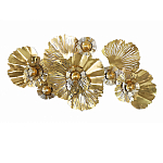 Панно настенное Blank Sheet Golden Flower варинант исполнения - 1 | Loft Concept в Краснодаре