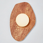 Бра с каменным основанием и плафоном из стекла в форме шара Shaw Marble Lighting варинант исполнения - 5 | Loft Concept в Краснодаре