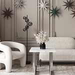 Кресло дизайнерское для лаунж зоны жемчужного цвета Pearl Lounge варинант исполнения - 3 | Loft Concept в Краснодаре