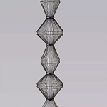 Торшер светодиодный с плетеным металлическим каркасом Metal Interweaving варинант исполнения - 2 | Loft Concept в Краснодаре