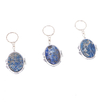 Зеркало брелок карманное двухстороннее из натурального камня Лазурит Stone Mirrors варинант исполнения - 4 | Loft Concept в Краснодаре