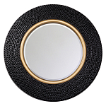 Зеркало в черной фактурной раме с золотым кантом Summon the Light варинант исполнения - 1 | Loft Concept в Краснодаре