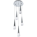 Люстра капли Acrylic Droplet Five Chrome Chandelier варинант исполнения - 1 | Loft Concept в Краснодаре