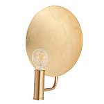 Бра с золотым круглым отражателем и открытой лампой Sun Glow Disc варинант исполнения - 2 | Loft Concept в Краснодаре