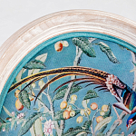 Стул из массива бука бирюзовый с изображением птиц и цветов Turquoise Beige Chinoiserie Birds Garden Chair варинант исполнения - 3 | Loft Concept в Краснодаре