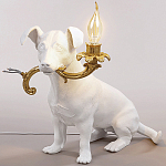 Настольная лампа в виде щенка Puppy White Table Lamp варинант исполнения - 2 | Loft Concept в Краснодаре