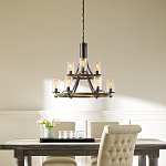 Люстра с цилиндрическим плафонами из толстого волнистого стекла в индустриальном стиле Feiss варинант исполнения - 7 | Loft Concept в Краснодаре