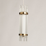 Подвесной светильник с цилиндром из прозрачных стеклянных трубок Nembus варинант исполнения - 3 | Loft Concept в Краснодаре