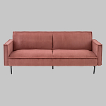 Диван современный вельветовый прямой Worcester Коралл варинант исполнения - 2 | Loft Concept в Краснодаре