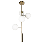 Люстра на штанге с 4-мя белыми шарообразными плафонами Bubble Chandelier варинант исполнения - 2 | Loft Concept в Краснодаре