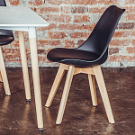 Стул с основой из пластика и мягким сиденьем Arvika Black варинант исполнения - 9 | Loft Concept в Краснодаре