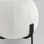 Пуф в ткани букле молочного цвета Pikelet варинант исполнения - 3 | Loft Concept в Краснодаре