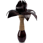 Настольная лампа черная INDONESIAN LAMPS варинант исполнения - 1 | Loft Concept в Краснодаре