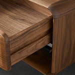 Прикроватная деревянная тумба с ящиком и нишей для хранения Moon Walnut Furniture варинант исполнения - 5 | Loft Concept в Краснодаре