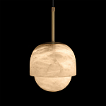 Подвесной светильник из белого алебастра Cryptocrystalline Stone варинант исполнения - 6 | Loft Concept в Краснодаре