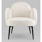 Полукресло Wave Stripes букле белый варинант исполнения - 4 | Loft Concept в Краснодаре