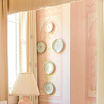 Обои ручная роспись Jharokha Arches Original colourway on pink painted Xuan paper варинант исполнения - 5 | Loft Concept в Краснодаре