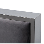 Кровать двуспальная серая с высоким мягким изголовьем Heart of the Bedroom варинант исполнения - 2 | Loft Concept в Краснодаре