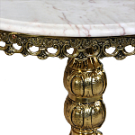 Стол круглый с мраморной столешницей Coffee De Bronze варинант исполнения - 1 | Loft Concept в Краснодаре