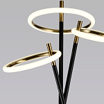 Торшер с 3-мя круглыми светодиодными лампами на черной триноге Underlining варинант исполнения - 3 | Loft Concept в Краснодаре