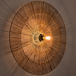 Круглый настенный светильник с декором из пеньковой веревки Alano Wall Lamp варинант исполнения - 2 | Loft Concept в Краснодаре