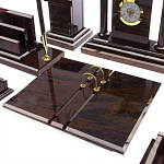 Настольный письменный набор из природного камня обсидиана с декором в виде Коня Team leader варинант исполнения - 4 | Loft Concept в Краснодаре