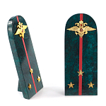 Сувенир Погон МВД из натурального камня змеевик Souvenir Epaulets варинант исполнения - 3 | Loft Concept в Краснодаре
