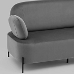 Диван в велюровой обивке серого цвета COLOR BLOCK варинант исполнения - 5 | Loft Concept в Краснодаре