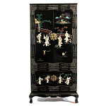 Шкаф черный в китайском стиле  Chinese Cabinet Black варинант исполнения - 1 | Loft Concept в Краснодаре