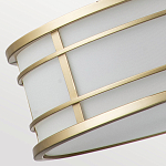 Подвесной светильник цвета латунь с белым матовым плафоном с геометрическим рисунком Feiss варинант исполнения - 6 | Loft Concept в Краснодаре