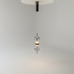 Подвесной светильник с плафоном из стекла с зеркальным градиентом Double Moon варинант исполнения - 4 | Loft Concept в Краснодаре