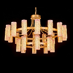 Люстра двухъярусная круглая с текстурными цилиндрическими плафонами Glimpse варинант исполнения - 3 | Loft Concept в Краснодаре