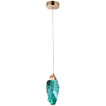 Подвесной светильник Soar Hanging Lamp Brass Emerald Изумрудный варинант исполнения - 2 | Loft Concept в Краснодаре