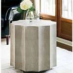 Приставной стол бежевый Stingray Skin Table кожа варинант исполнения - 2 | Loft Concept в Краснодаре