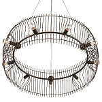 Люстра круглая из тонких прутьев Thin Bronze Rods варинант исполнения - 2 | Loft Concept в Краснодаре