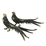 Статуэтка бронзовая синяя пара Фазаны Bronze Birds варинант исполнения - 1 | Loft Concept в Краснодаре