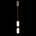 Подвесной светильник с двумя белыми рифлеными цилиндрическими плафонами Golden Swirl варинант исполнения - 3 | Loft Concept в Краснодаре