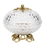 Конфетница из прозрачного рельефного стекла Eden Garden варинант исполнения - 1 | Loft Concept в Краснодаре