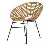 Стул круглый с ротанговым плетением Round Wicker Stool варинант исполнения - 3 | Loft Concept в Краснодаре