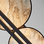 Бра из двух каменных дисков в металлической раме Constellation варинант исполнения - 3 | Loft Concept в Краснодаре