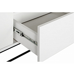 ТВ-тумба белая с  2-мя дверцами и ящиком Strict Lines варинант исполнения - 4 | Loft Concept в Краснодаре