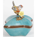 Фарфоровая шкатулка с птицей Eden Garden Blue варинант исполнения - 3 | Loft Concept в Краснодаре
